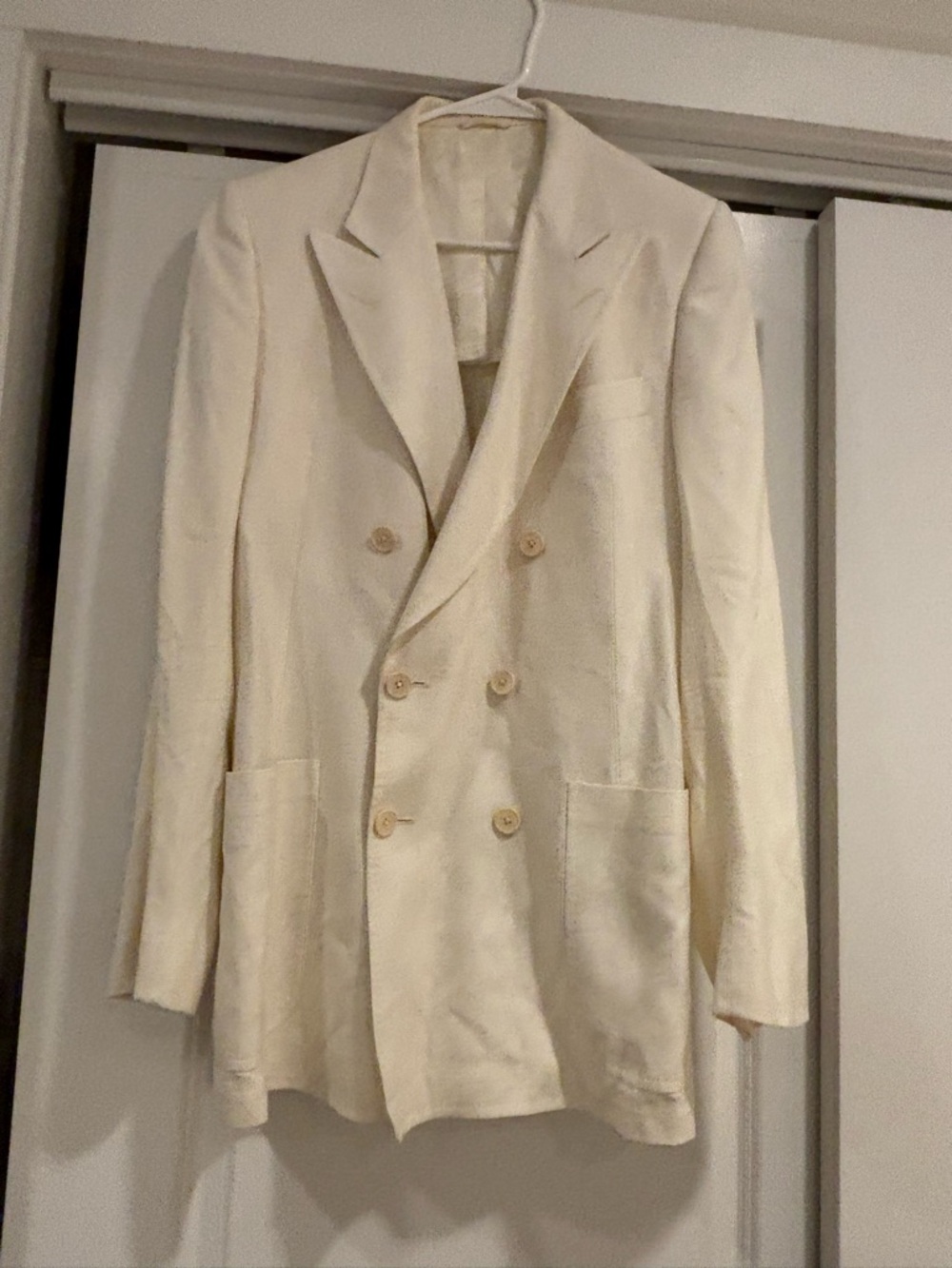 Dior Double-Breasted Cream Blazer